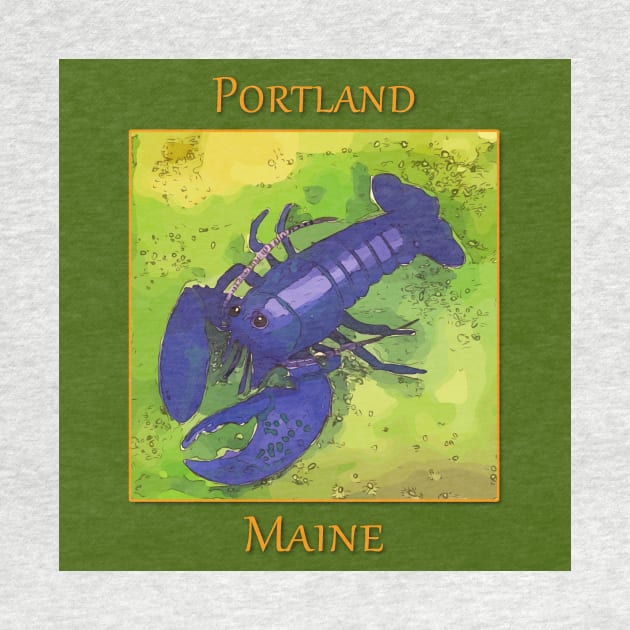 Portland Maine, Rare Blue Lobster by WelshDesigns